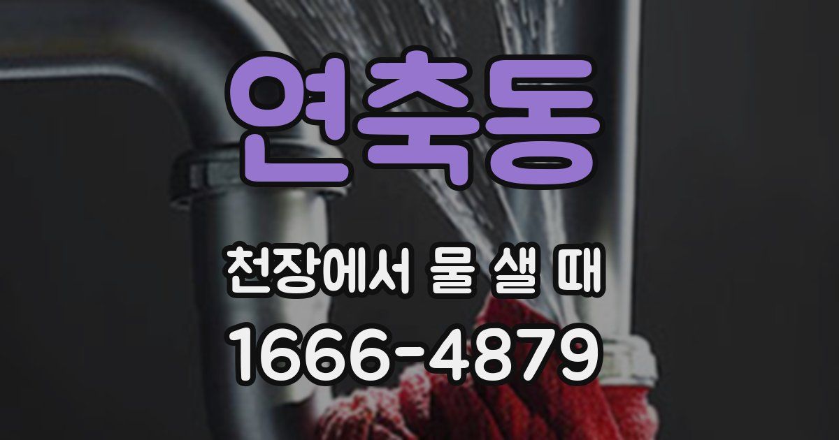 연축동 천장에서 물 샐 때