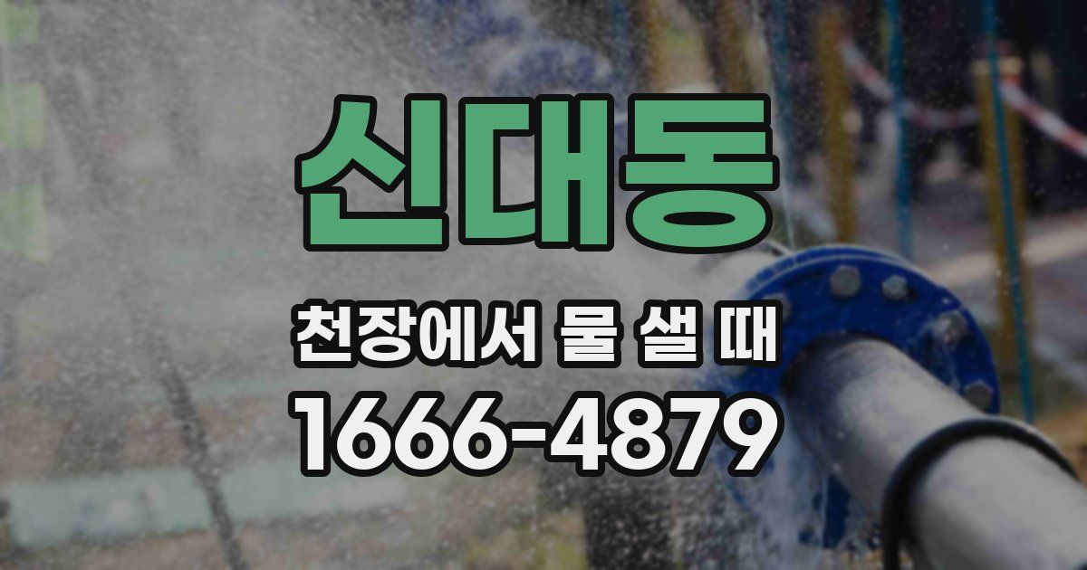 신대동 천장에서 물 샐 때