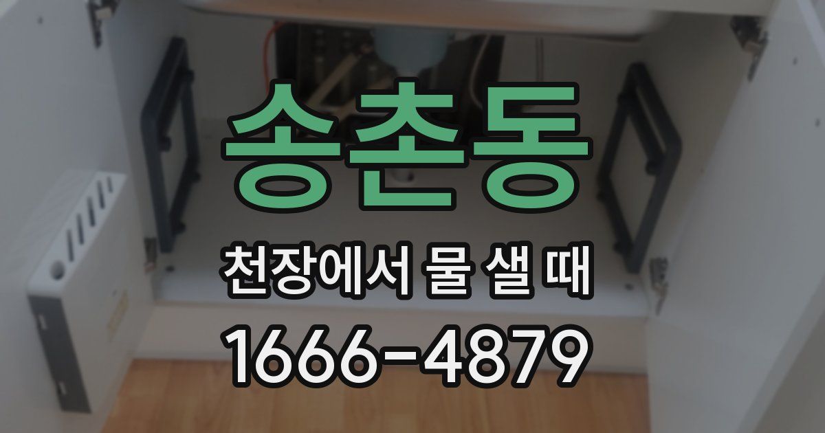 송촌동 천장에서 물 샐 때