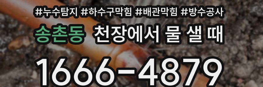 송촌동 천장에서 물 샐 때