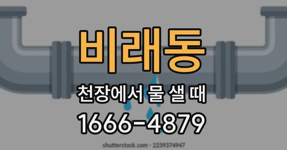 비래동 천장에서 물 샐 때