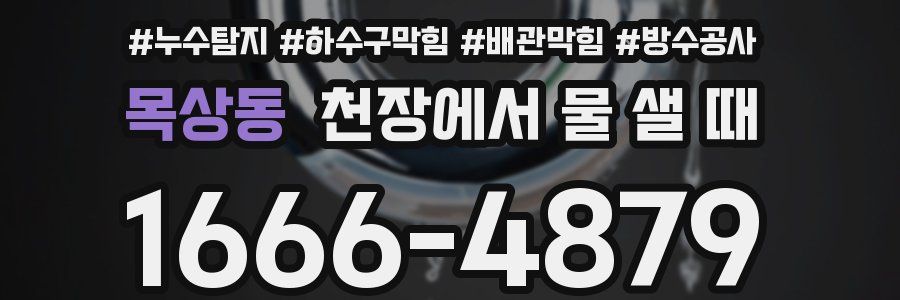 목상동 천장에서 물 샐 때