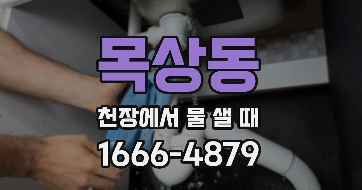 목상동 천장에서 물 샐 때