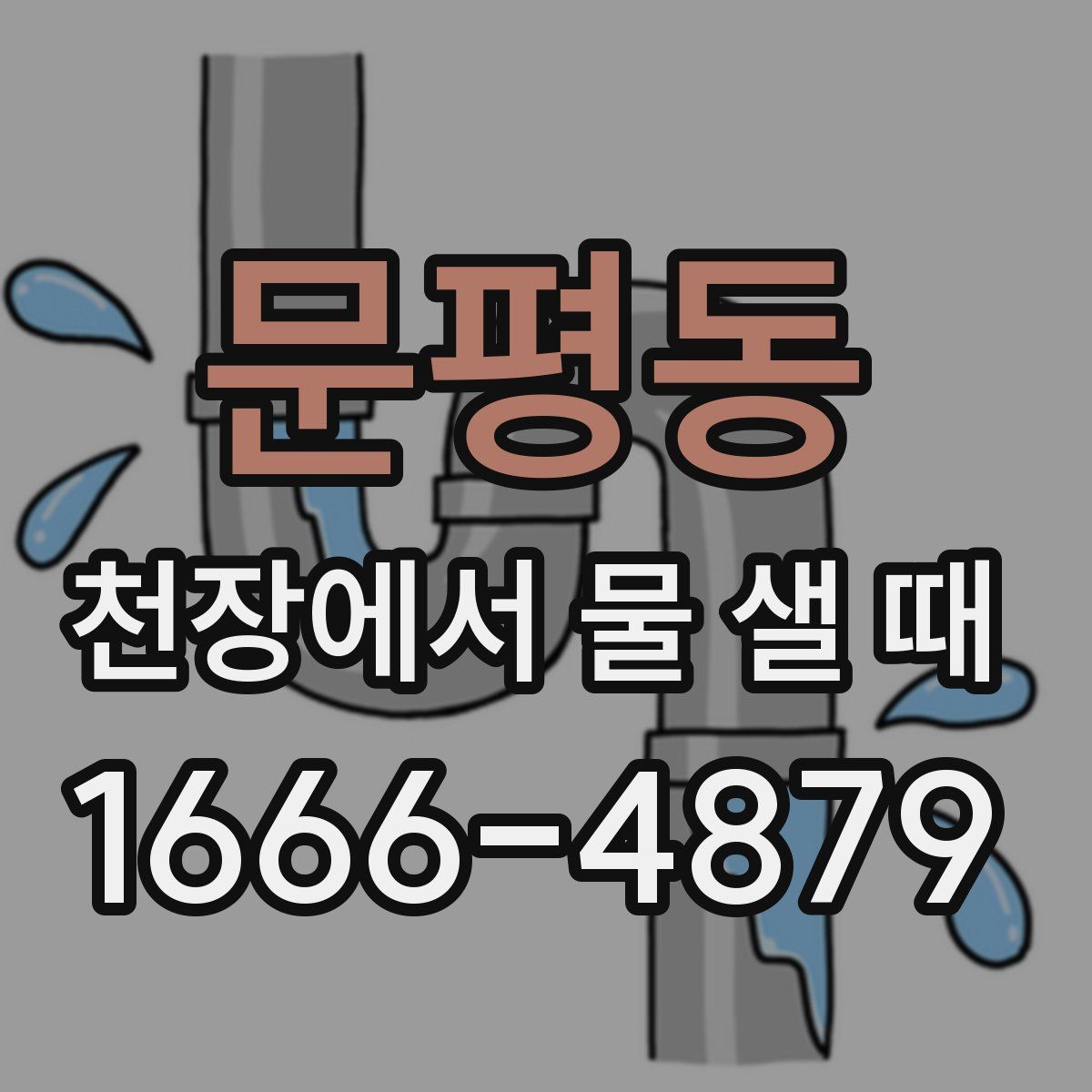 문평동 천장에서 물 샐 때