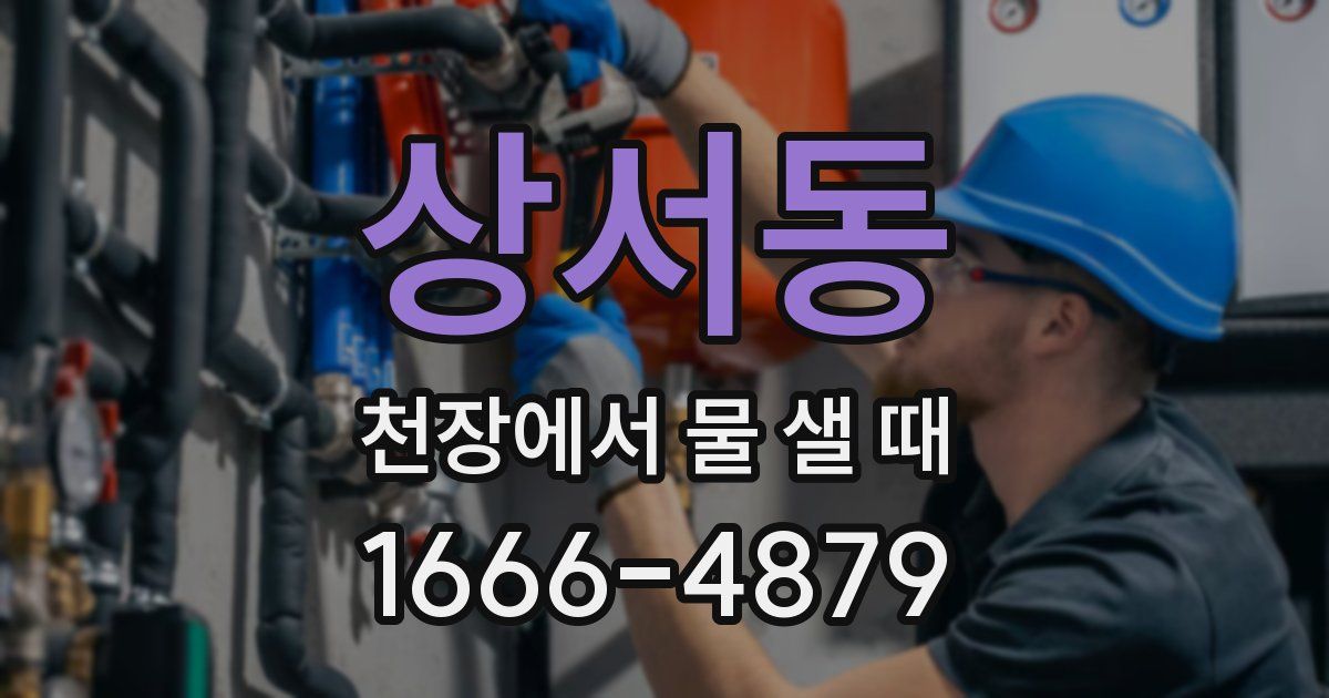 상서동 천장에서 물 샐 때