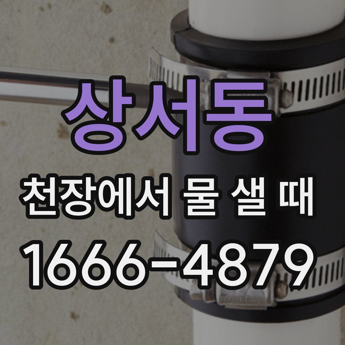상서동 천장에서 물 샐 때