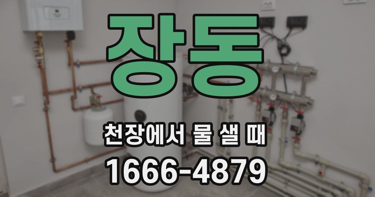 장동 천장에서 물 샐 때