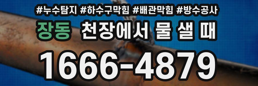장동 천장에서 물 샐 때