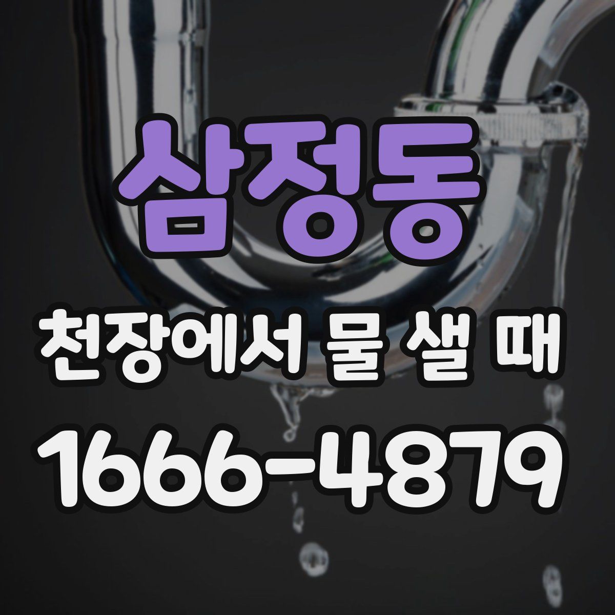 삼정동 천장에서 물 샐 때