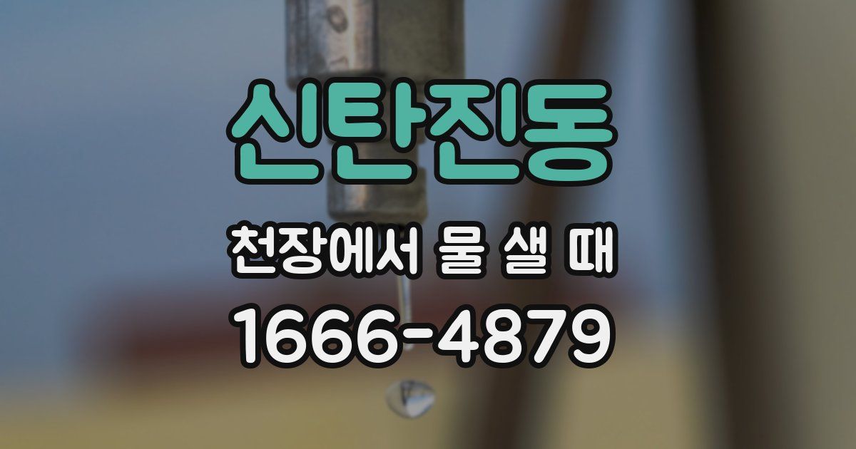 신탄진동 천장에서 물 샐 때