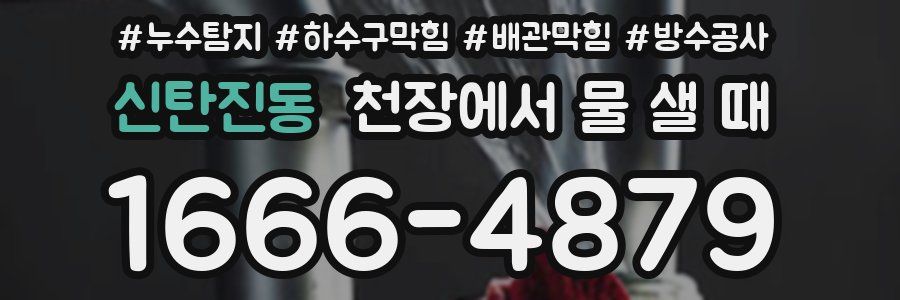 신탄진동 천장에서 물 샐 때