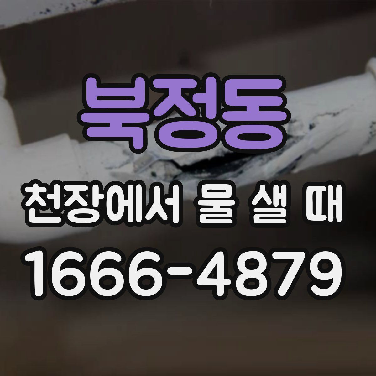 북정동 천장에서 물 샐 때
