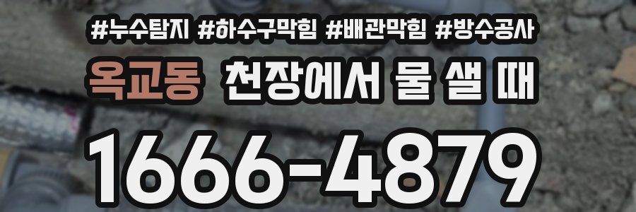 옥교동 천장에서 물 샐 때