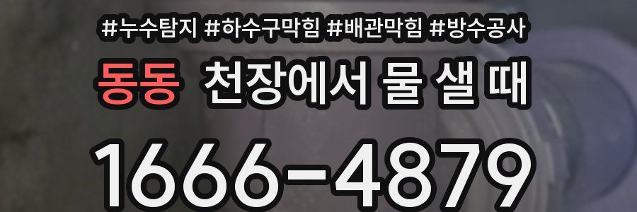 동동 천장에서 물 샐 때
