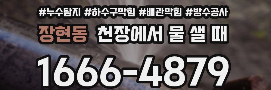 장현동 천장에서 물 샐 때