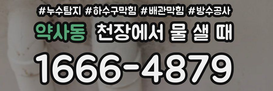 약사동 천장에서 물 샐 때