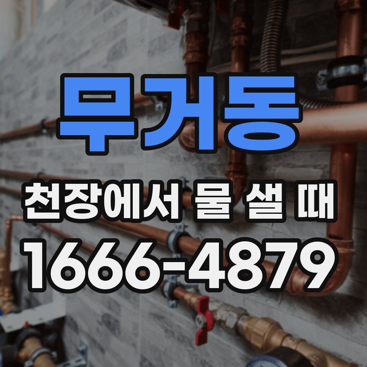 무거동 천장에서 물 샐 때
