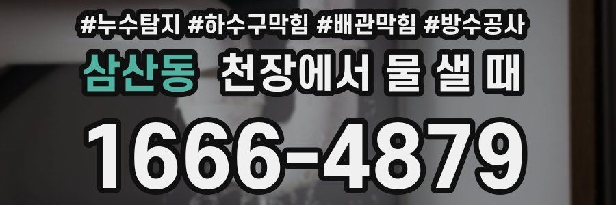 삼산동 천장에서 물 샐 때