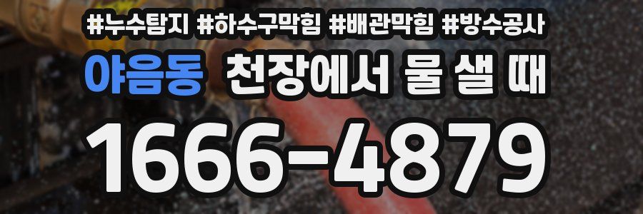 야음동 천장에서 물 샐 때