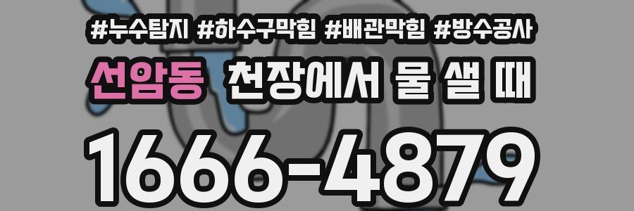 선암동 천장에서 물 샐 때