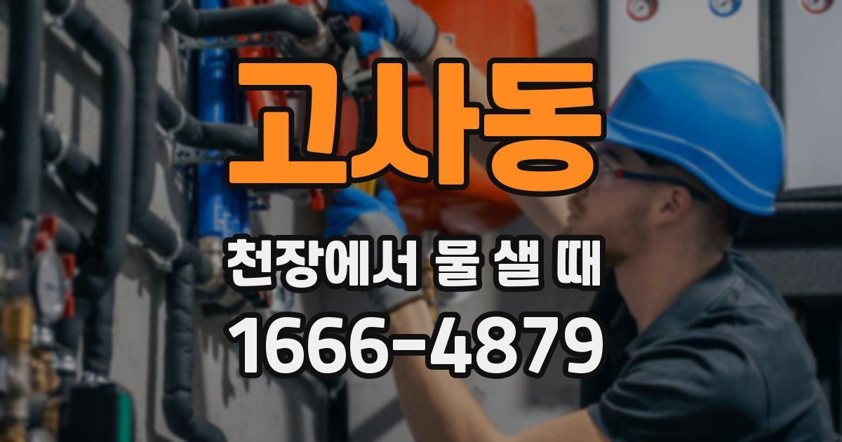 고사동 천장에서 물 샐 때