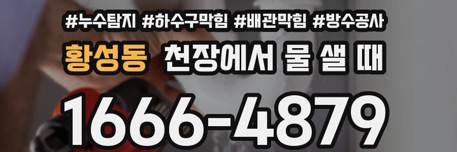 황성동 천장에서 물 샐 때
