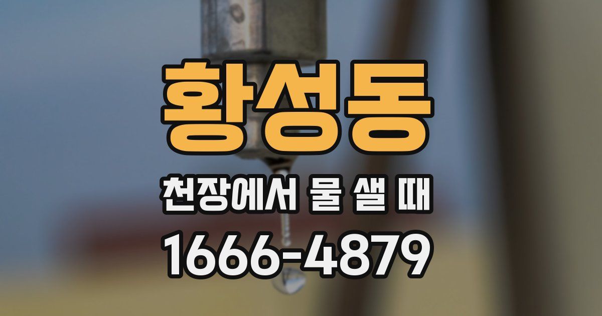 황성동 천장에서 물 샐 때