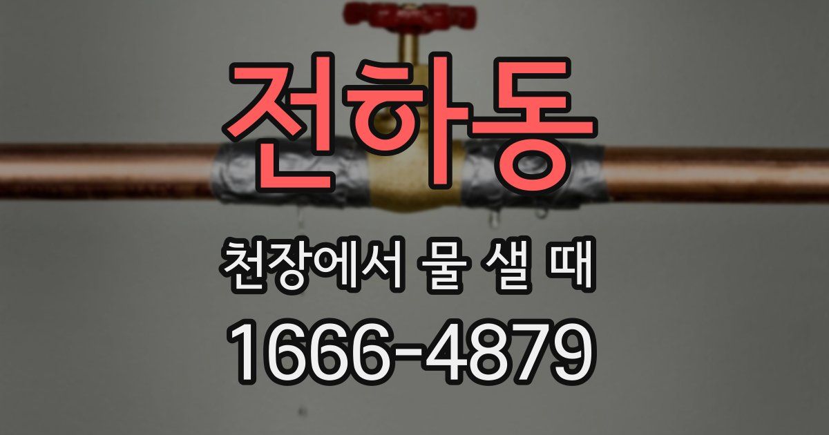 전하동 천장에서 물 샐 때