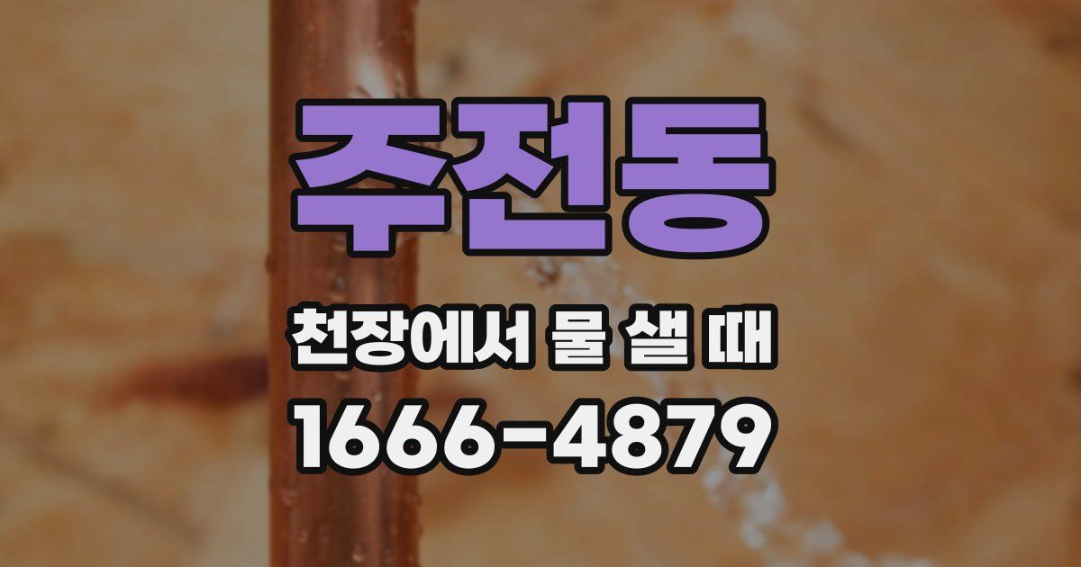 주전동 천장에서 물 샐 때