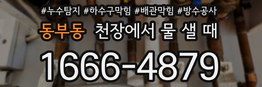 동부동 천장에서 물 샐 때