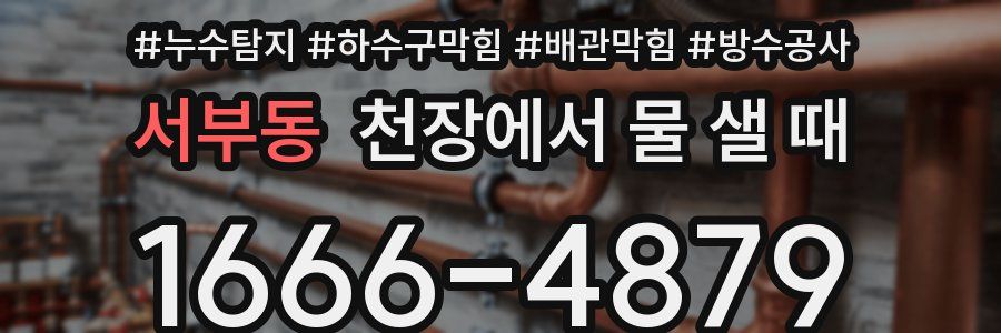 서부동 천장에서 물 샐 때