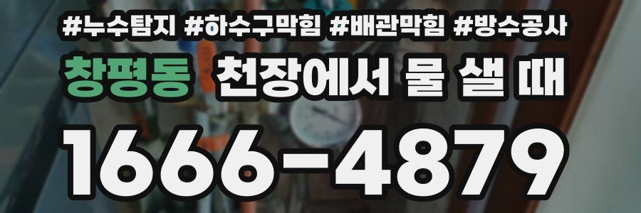 창평동 천장에서 물 샐 때