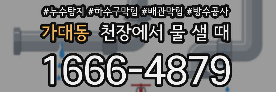 가대동 천장에서 물 샐 때
