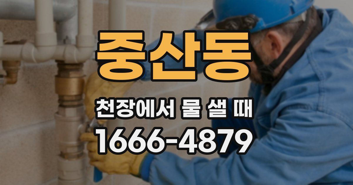 중산동 천장에서 물 샐 때