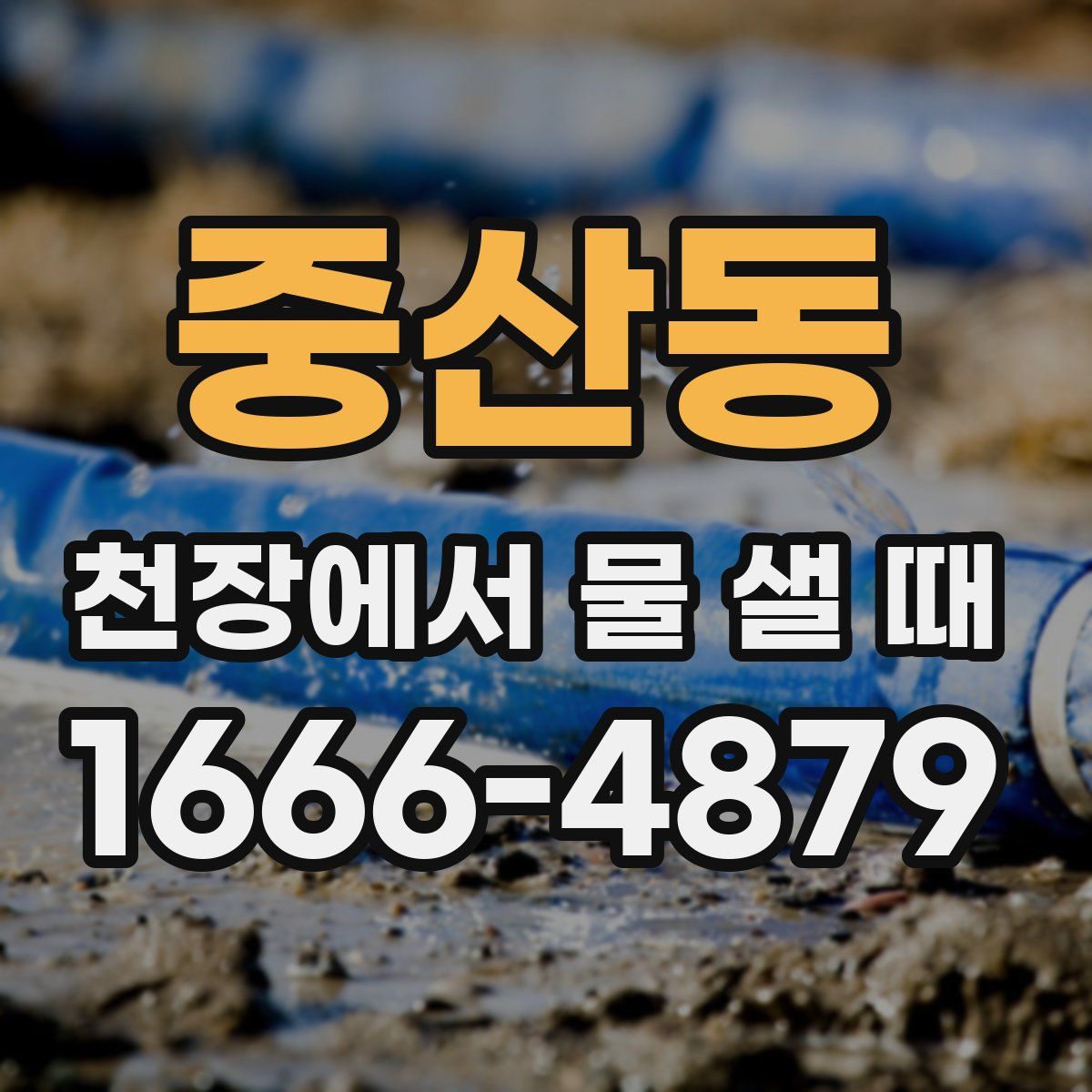 중산동 천장에서 물 샐 때