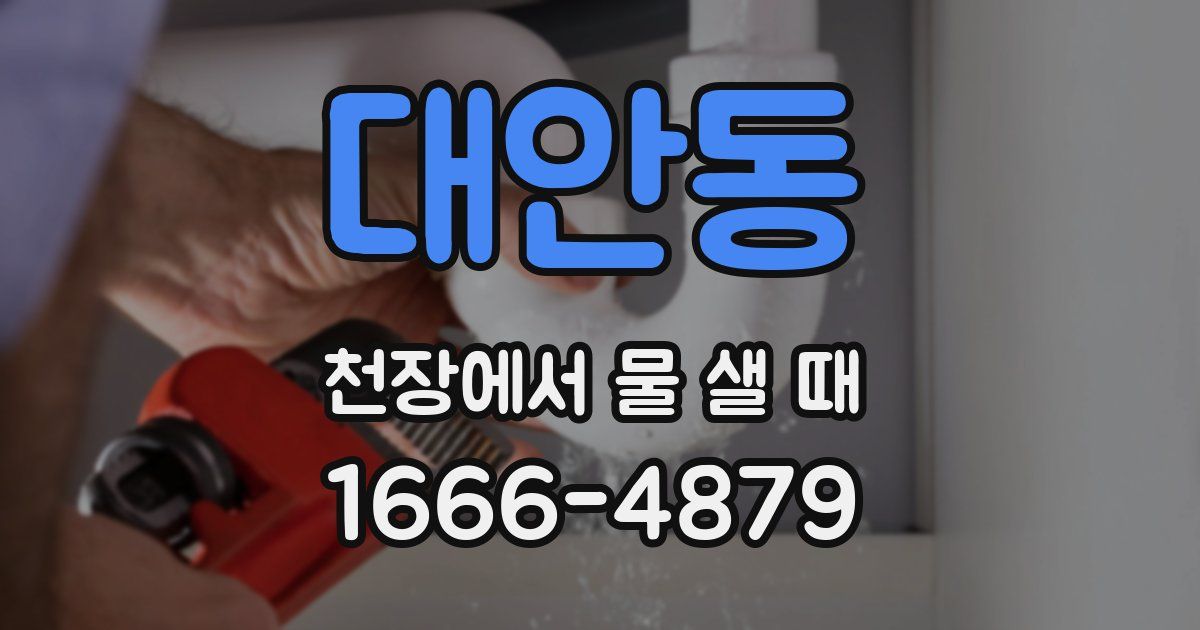 대안동 천장에서 물 샐 때