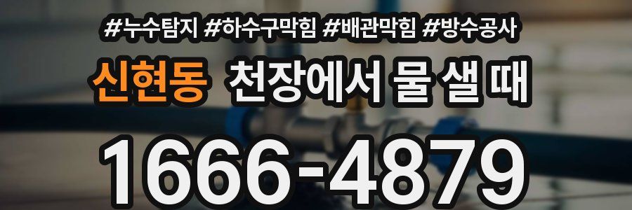 신현동 천장에서 물 샐 때