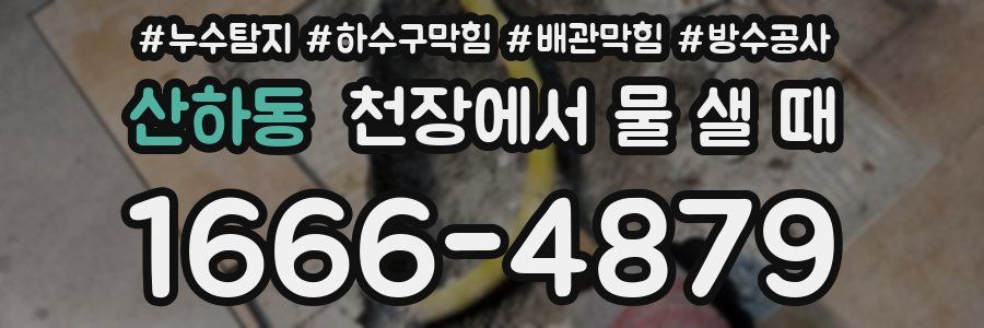 산하동 천장에서 물 샐 때