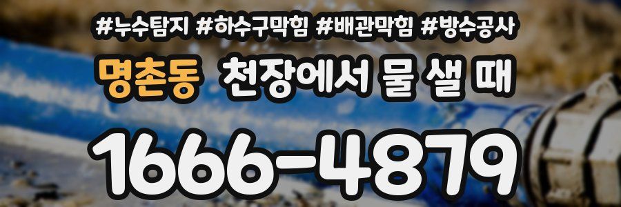 명촌동 천장에서 물 샐 때