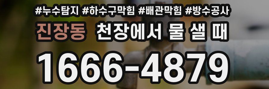 진장동 천장에서 물 샐 때