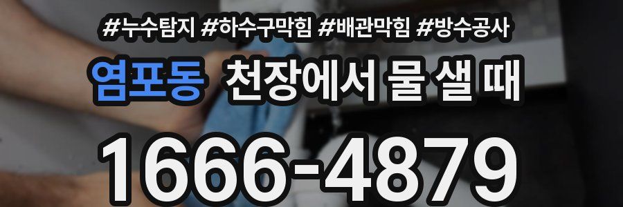 염포동 천장에서 물 샐 때