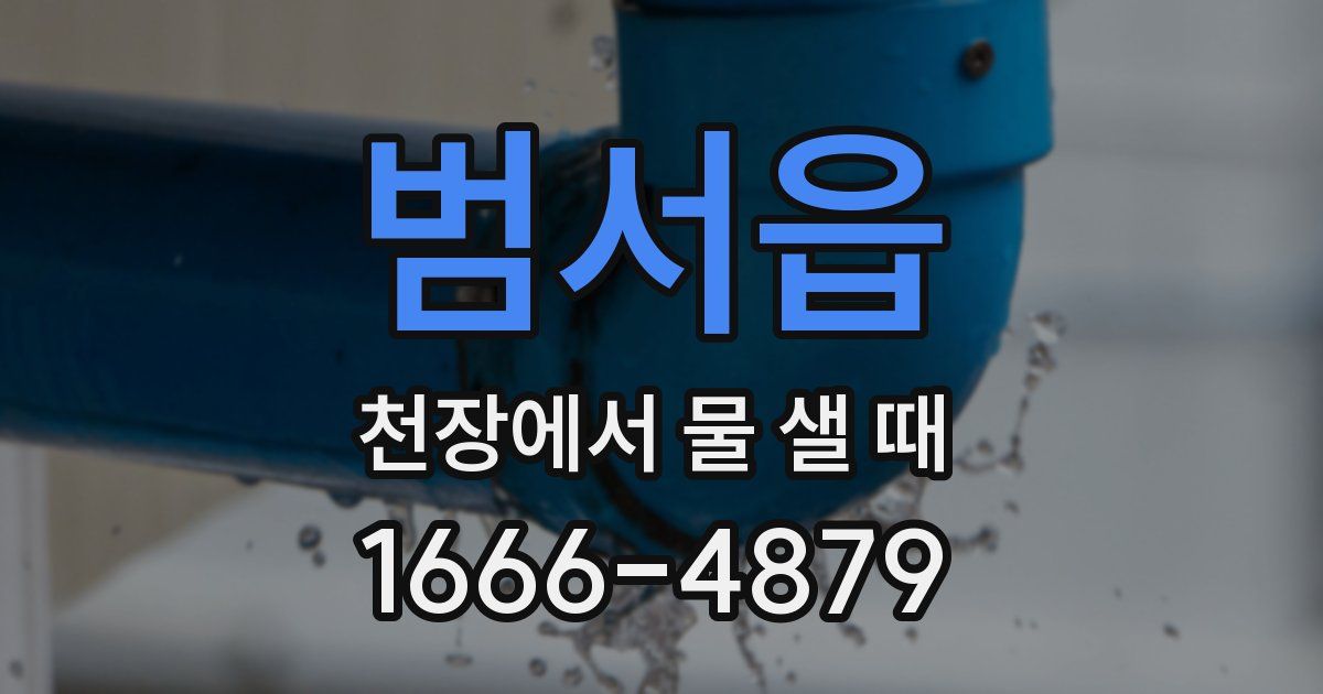범서읍 천장에서 물 샐 때