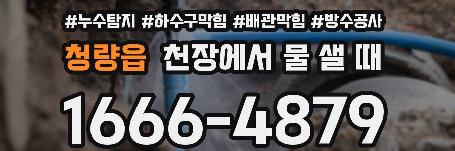 청량읍 천장에서 물 샐 때