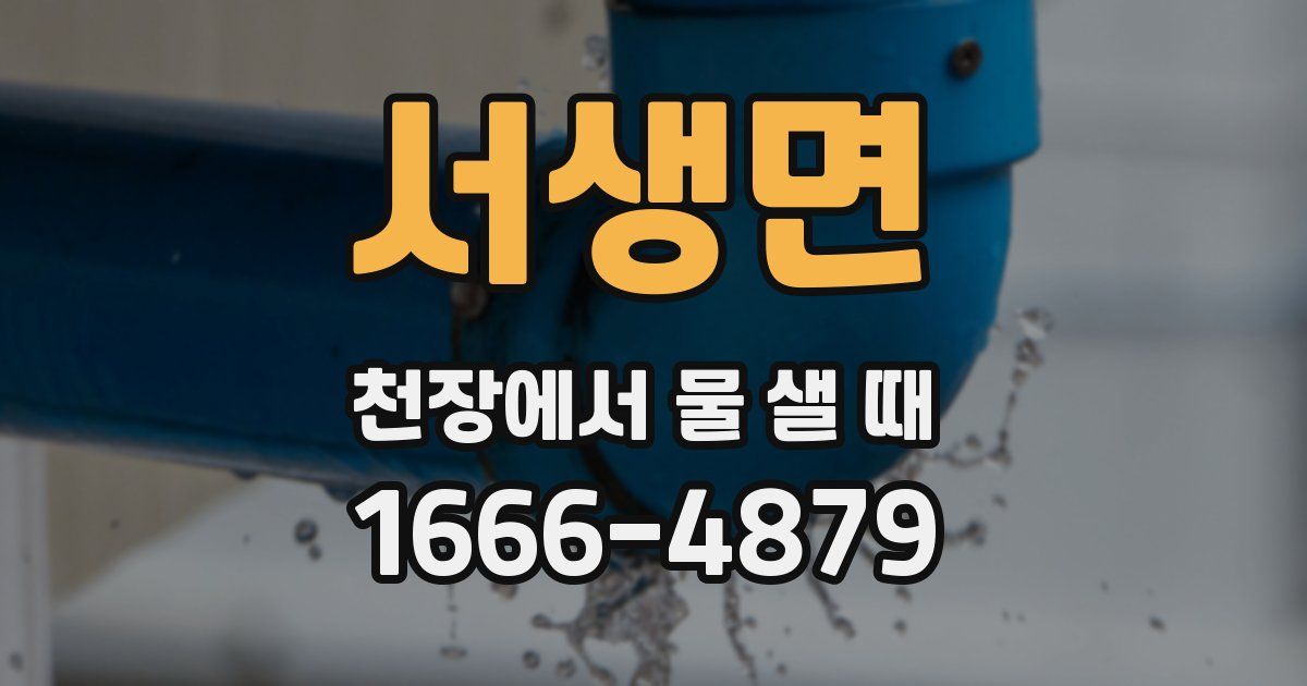 서생면 천장에서 물 샐 때