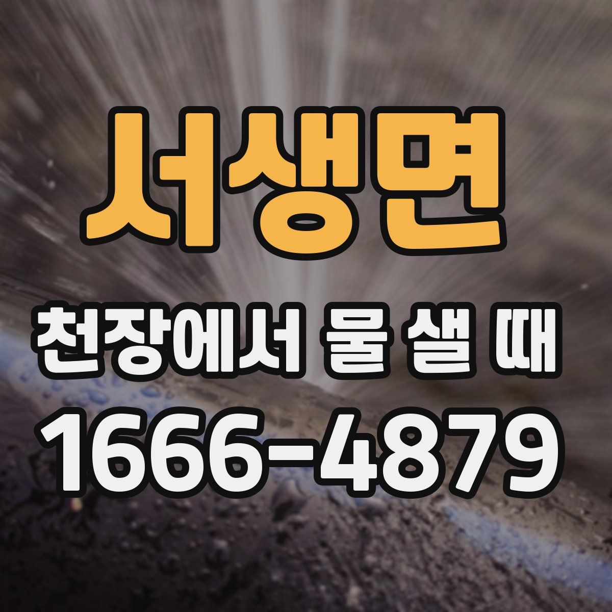 서생면 천장에서 물 샐 때