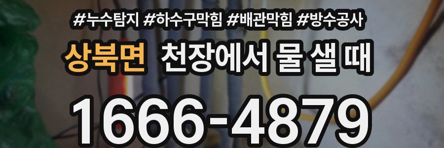 상북면 천장에서 물 샐 때
