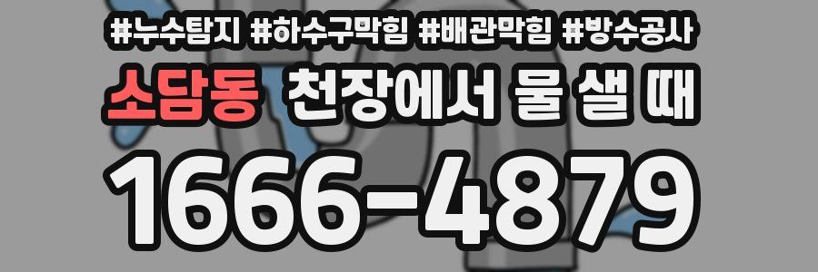 소담동 천장에서 물 샐 때