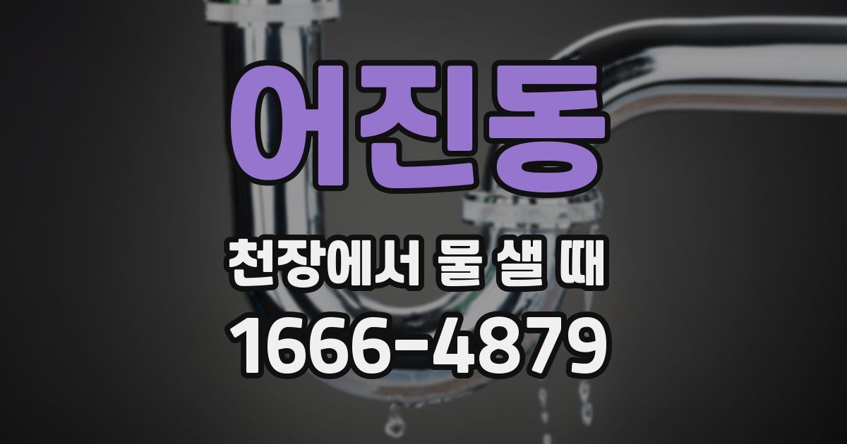 어진동 천장에서 물 샐 때