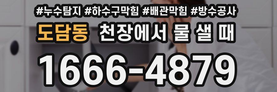 도담동 천장에서 물 샐 때