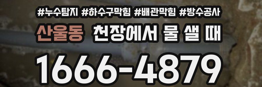 산울동 천장에서 물 샐 때